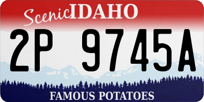 ID license plate 2P9745A