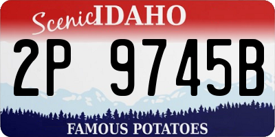 ID license plate 2P9745B