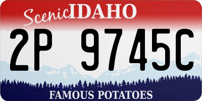 ID license plate 2P9745C