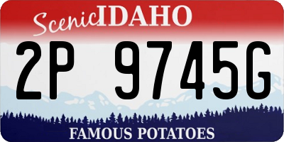 ID license plate 2P9745G