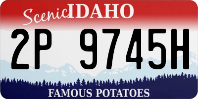 ID license plate 2P9745H