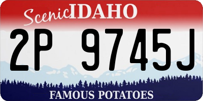 ID license plate 2P9745J