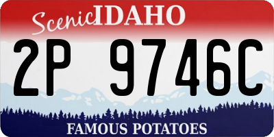 ID license plate 2P9746C