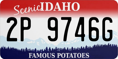 ID license plate 2P9746G