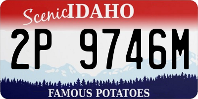ID license plate 2P9746M