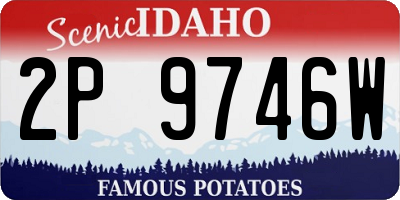 ID license plate 2P9746W