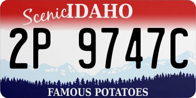 ID license plate 2P9747C