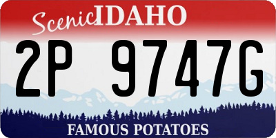 ID license plate 2P9747G