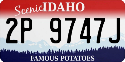 ID license plate 2P9747J
