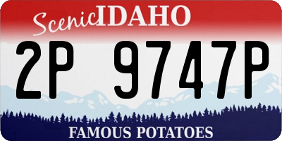 ID license plate 2P9747P