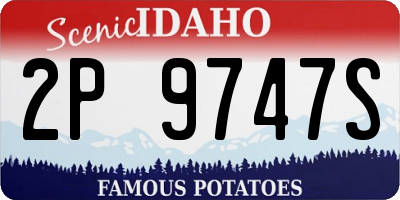 ID license plate 2P9747S