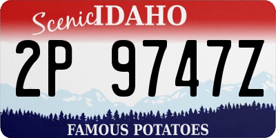 ID license plate 2P9747Z