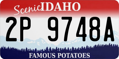 ID license plate 2P9748A