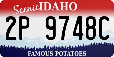 ID license plate 2P9748C
