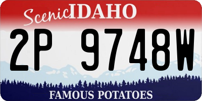 ID license plate 2P9748W
