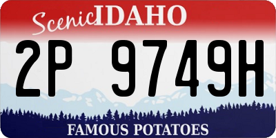 ID license plate 2P9749H