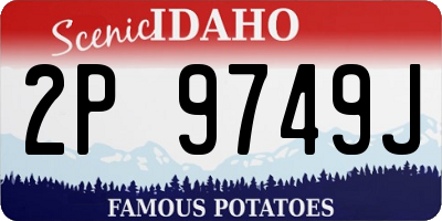 ID license plate 2P9749J