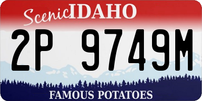 ID license plate 2P9749M