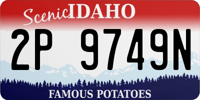 ID license plate 2P9749N