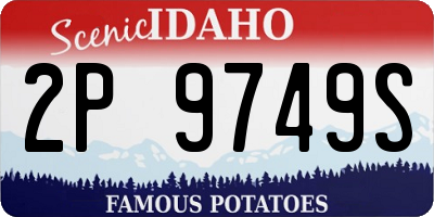 ID license plate 2P9749S