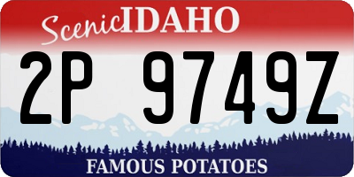 ID license plate 2P9749Z