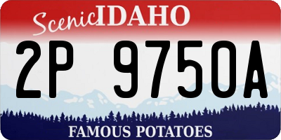 ID license plate 2P9750A