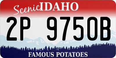 ID license plate 2P9750B