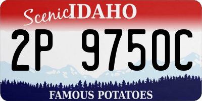 ID license plate 2P9750C