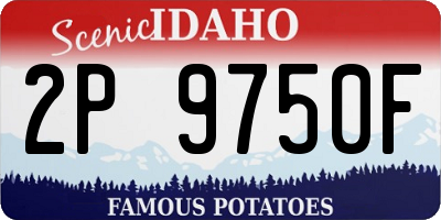 ID license plate 2P9750F
