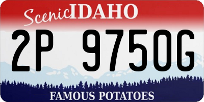 ID license plate 2P9750G
