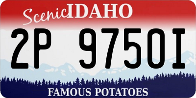 ID license plate 2P9750I