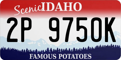 ID license plate 2P9750K