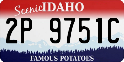 ID license plate 2P9751C