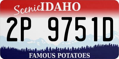 ID license plate 2P9751D