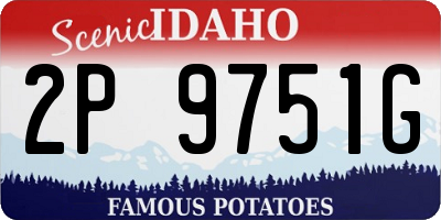 ID license plate 2P9751G