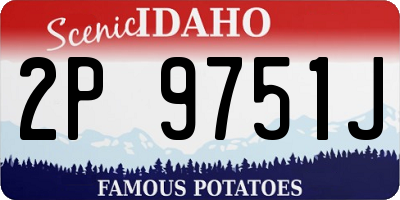 ID license plate 2P9751J
