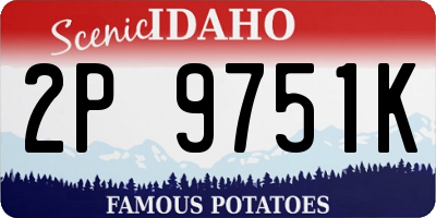 ID license plate 2P9751K