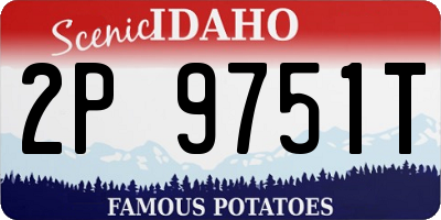 ID license plate 2P9751T