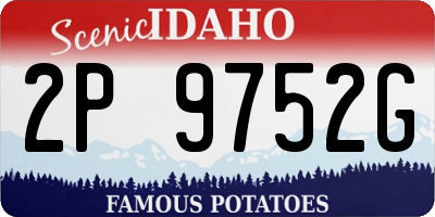 ID license plate 2P9752G