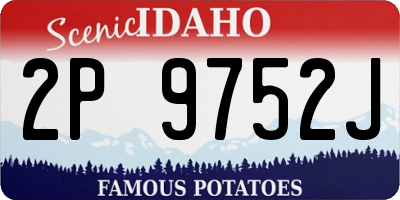 ID license plate 2P9752J