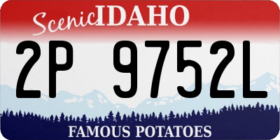 ID license plate 2P9752L