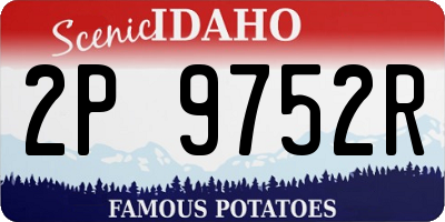 ID license plate 2P9752R