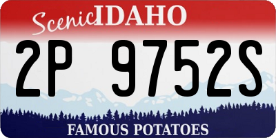 ID license plate 2P9752S