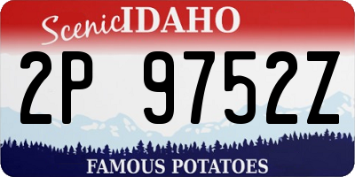 ID license plate 2P9752Z