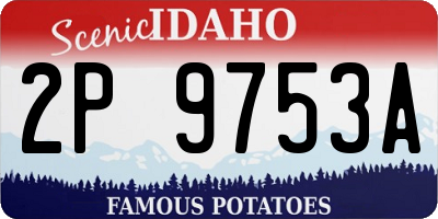 ID license plate 2P9753A