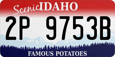 ID license plate 2P9753B