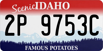 ID license plate 2P9753C