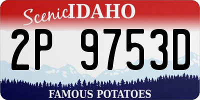 ID license plate 2P9753D