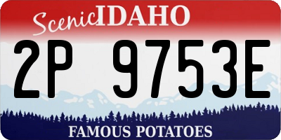 ID license plate 2P9753E
