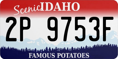 ID license plate 2P9753F